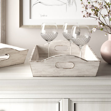 Liare 2 Pieces Rectangle Solid Wood Serving Set (Set of 2)